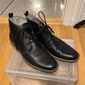 Original Penguin Black Leather Ankle Boots 11.5